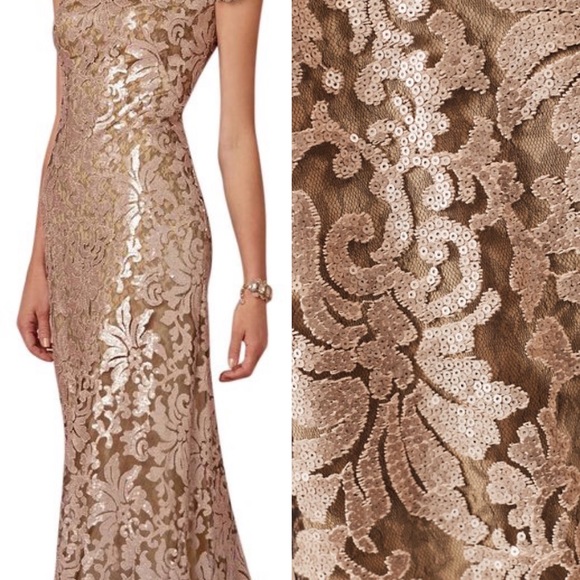 NWT Tadashi Shoji Odette Sequin Dress - Picture 5 of 12